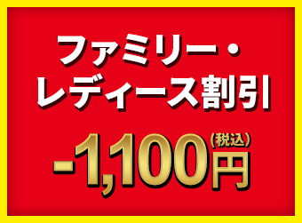 ファミリー・レディース割引 -1,100円(税込)